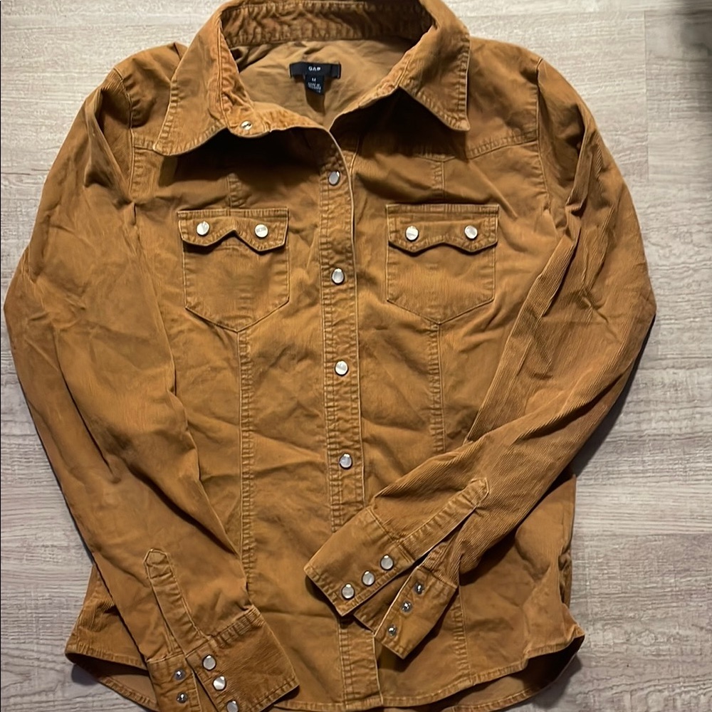 Tan Button-Up Women's Jacket